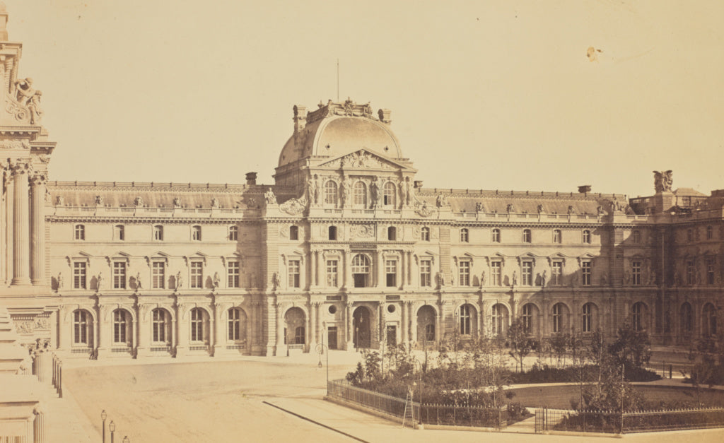 edouard Baldus:[The Cour Napoléon and the Pavillon Sully Se, Poster Print Wall Art