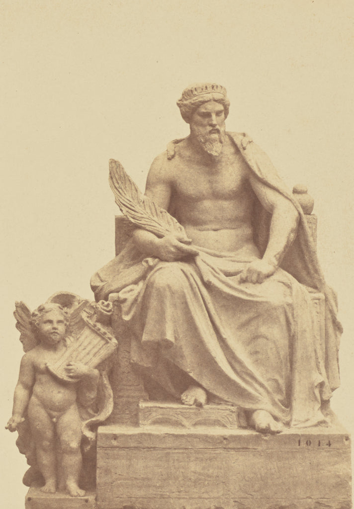 edouard Baldus:["L'Art assyrien", Sculpture by Jean Louis Ni, Poster Print Wall Art