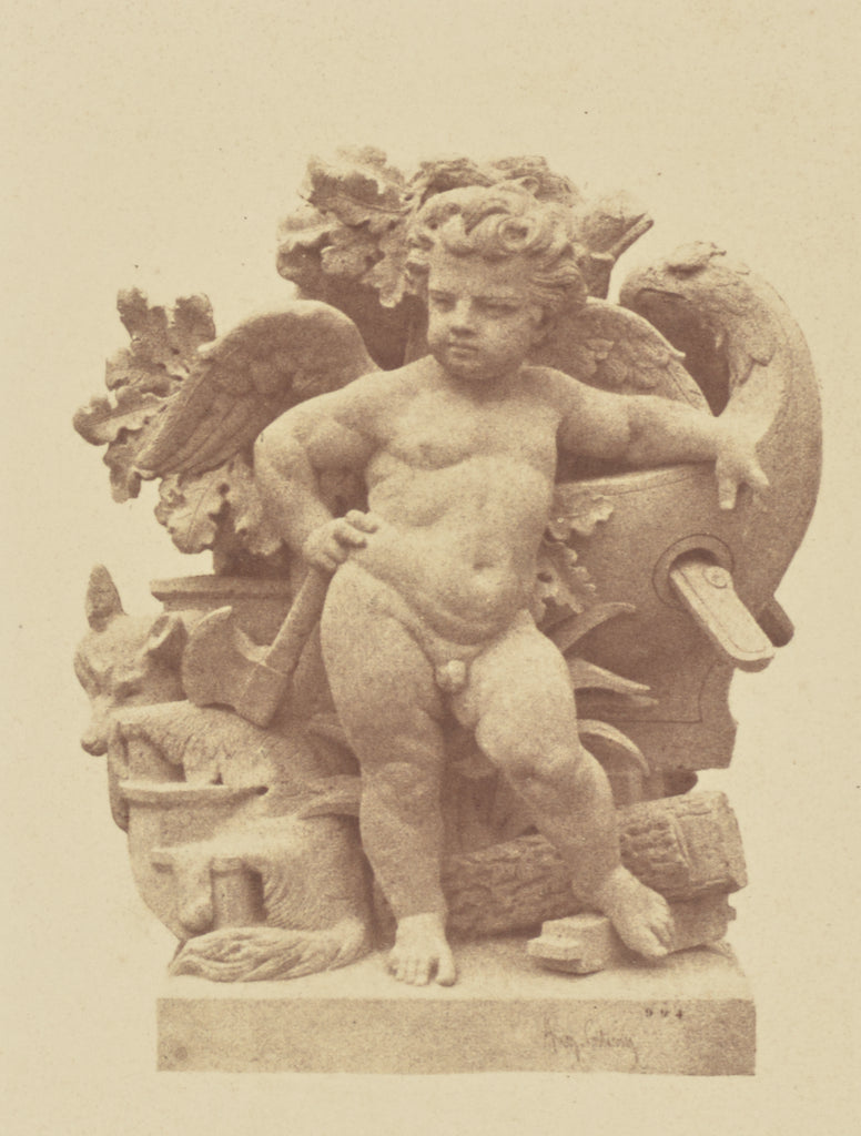 edouard Baldus:["Le Bois", Sculpture by Auguste Poitevin, De, Poster Print Wall Art