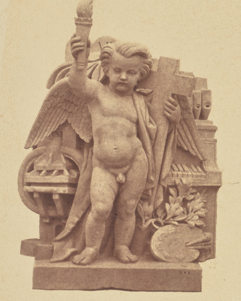 edouard Baldus:["La Civilisation", Sculpture by Célestin An, Poster Print Wall Art