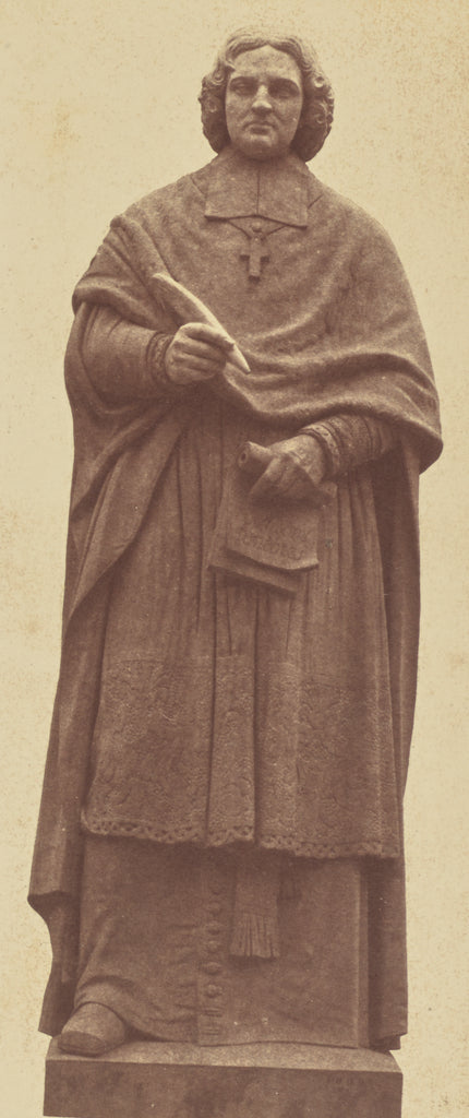 edouard Baldus:["Fléchier", Statue by François Gaspard Aim, Poster Print Wall Art