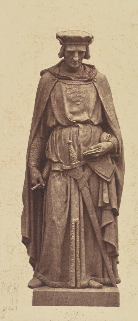 edouard Baldus:["Joinville", Statue by Jean-Esprit Marcellin, Poster Print Wall Art