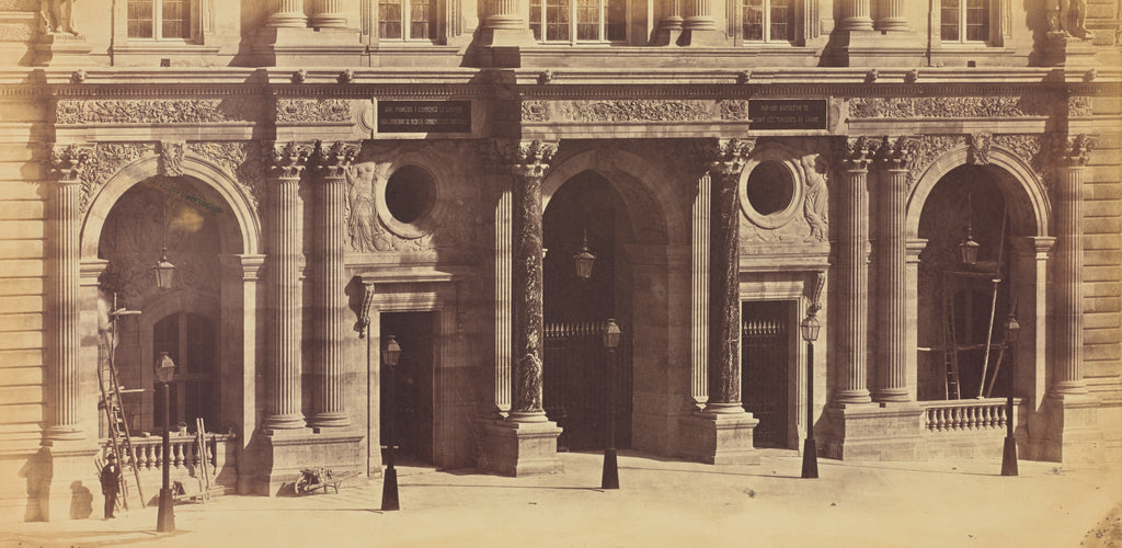 edouard Baldus:[The Façade of the Ground Floor of the Pavil, Poster Print Wall Art