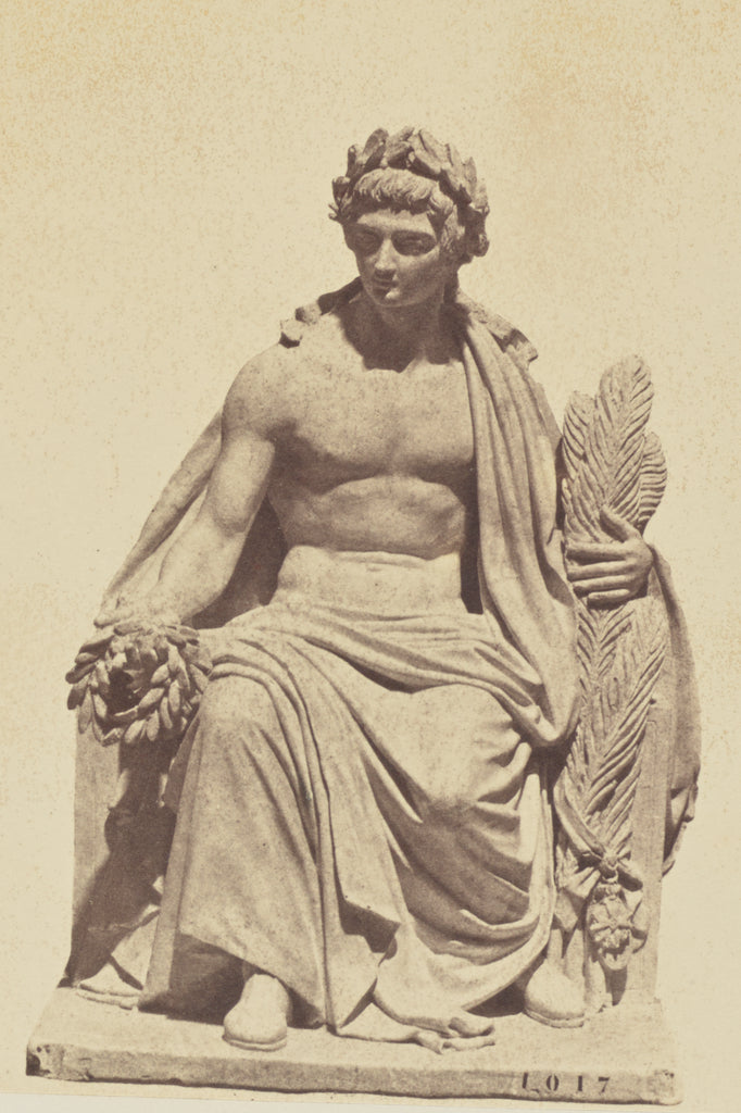 edouard Baldus:["L'Encouragement", Sculpture by Nanteuil, De, Poster Print Wall Art