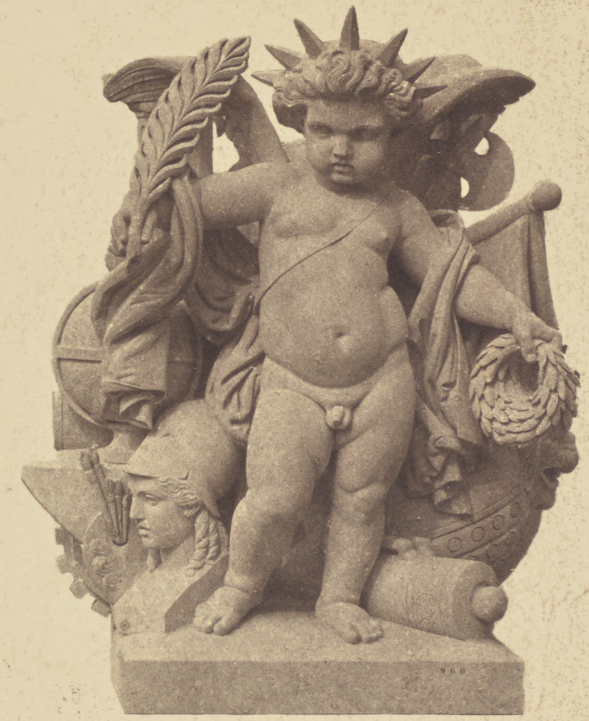 edouard Baldus:["Les Gloires de la France", Sculpture by Hen, Poster Print Wall Art