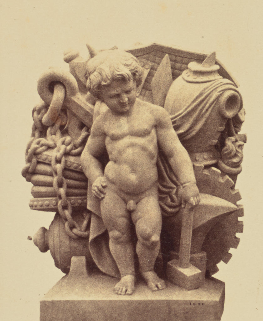 edouard Baldus:["La Force", Sculpture by Charles Auguste Leb, Poster Print Wall Art