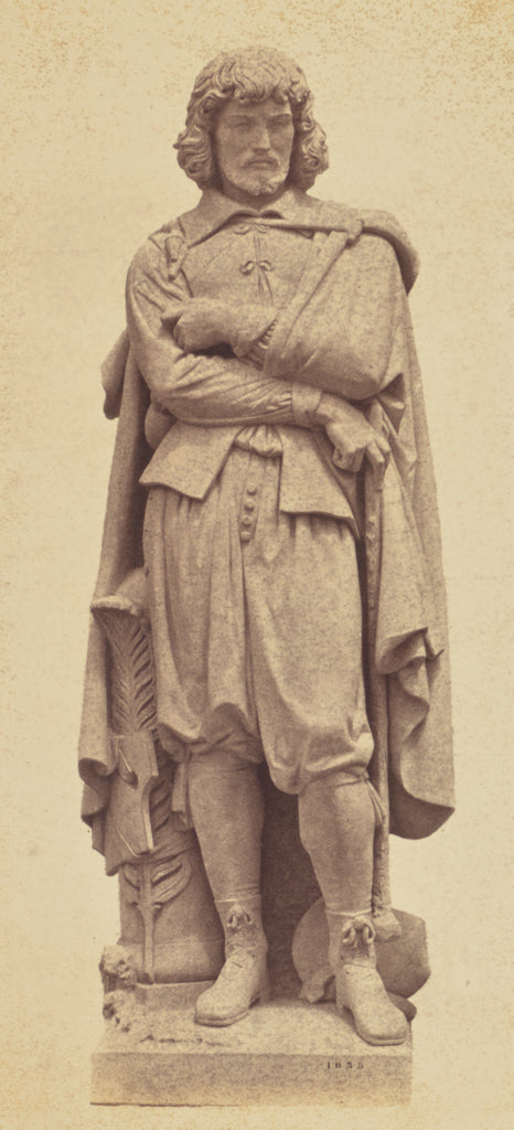 edouard Baldus:["Le Lorrain", Statue by Auguste Hyacinthe De, Poster Print Wall Art