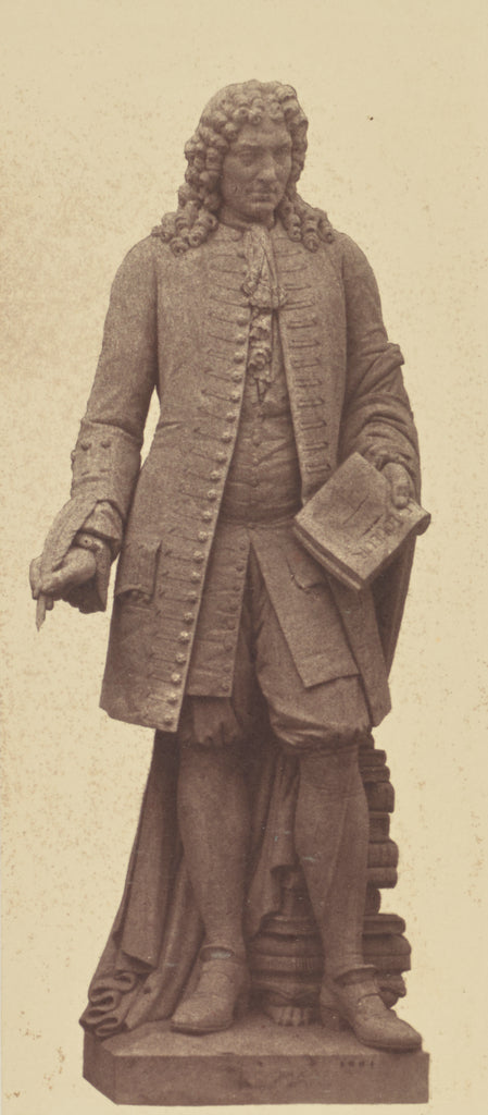 edouard Baldus:["Regnard", Statue by Théodore Gruyère, Dec, Poster Print Wall Art