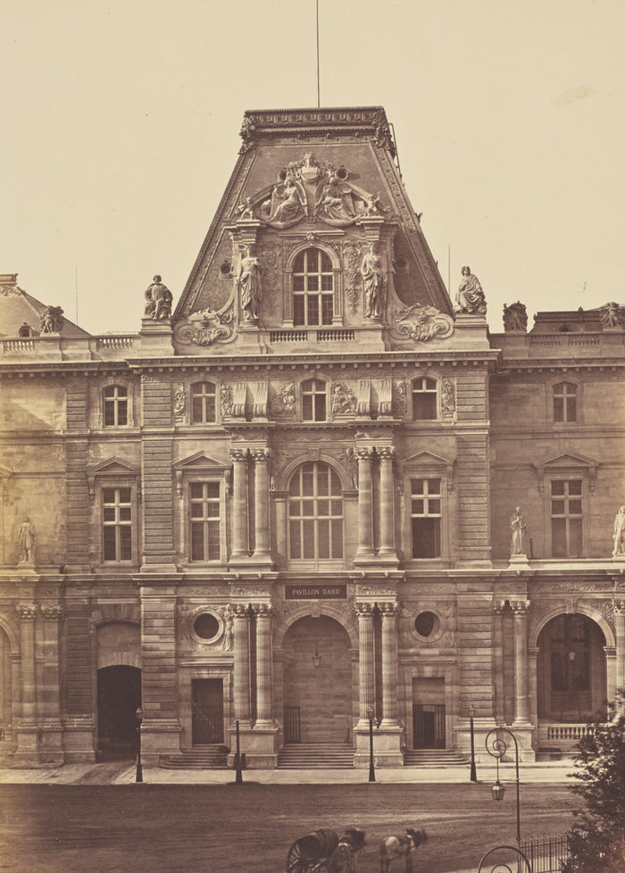 edouard Baldus:[The Pavillon Daru, Louvre, Paris],16x12