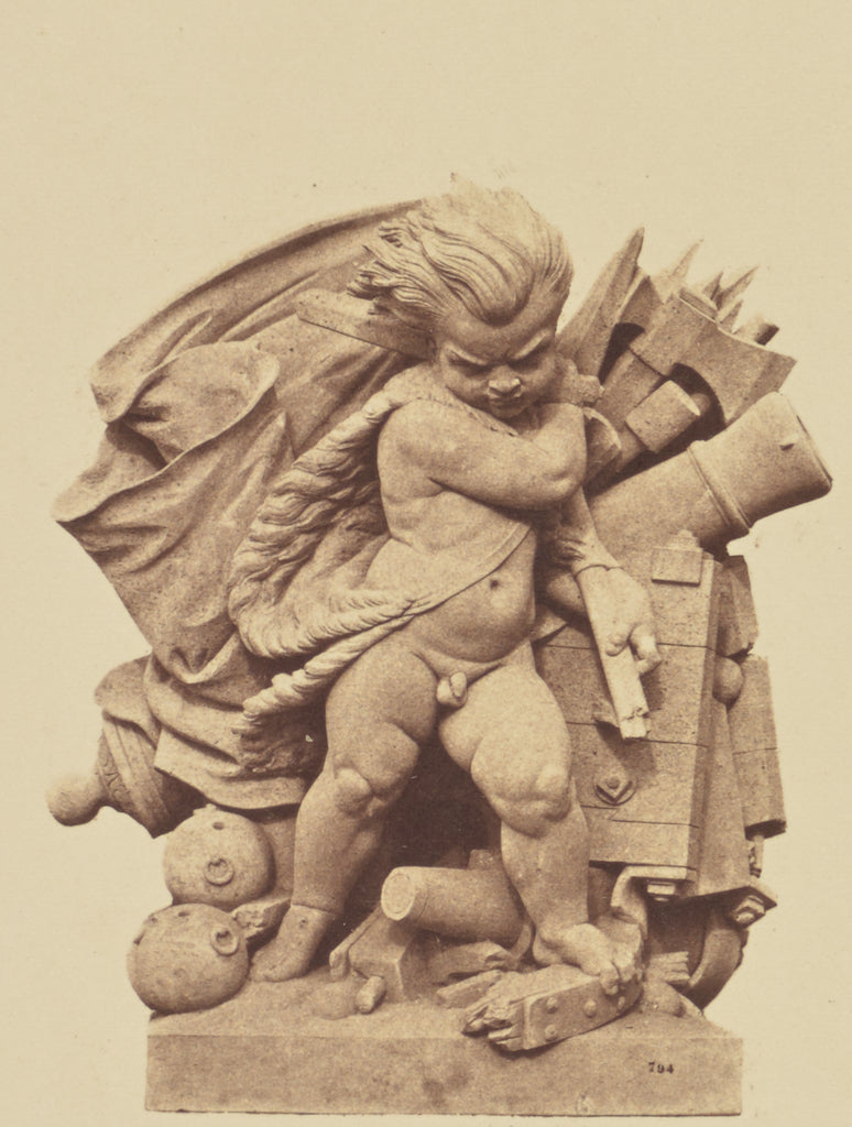 edouard Baldus:["Les Combats", Sculpture by Jean-François S, Poster Print Wall Art