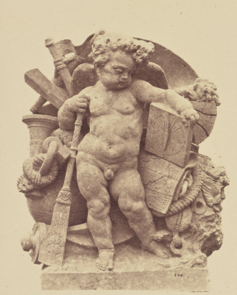 edouard Baldus:["La Marine", Sculpture by Georges Clère, De,16x12"(A3)Poster