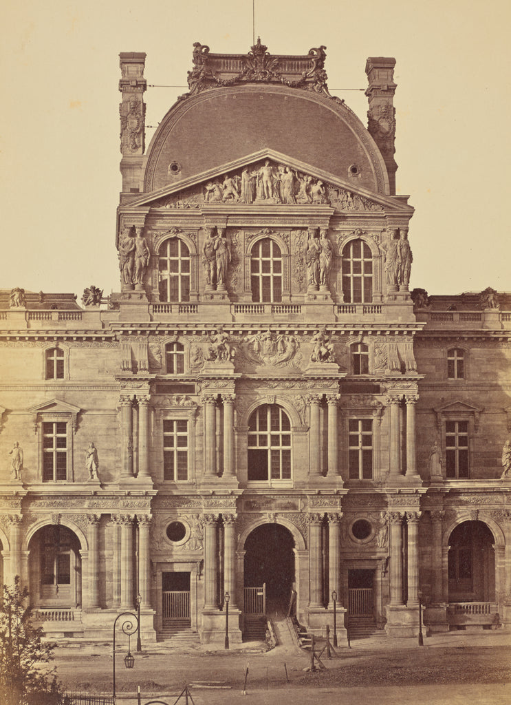 edouard Baldus:[The Pavillon Denon, Louvre, Paris], Poster Print Wall Art
