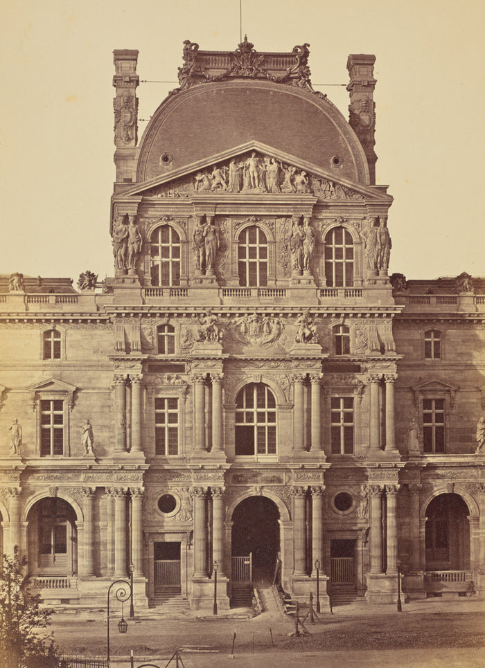 edouard Baldus:[The Pavillon Denon, Louvre, Paris],16x12