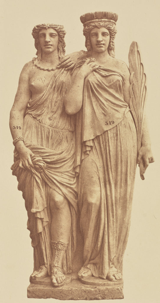 edouard Baldus:[Caryatids by Georges Jacquot, Decoration of , Poster Print Wall Art