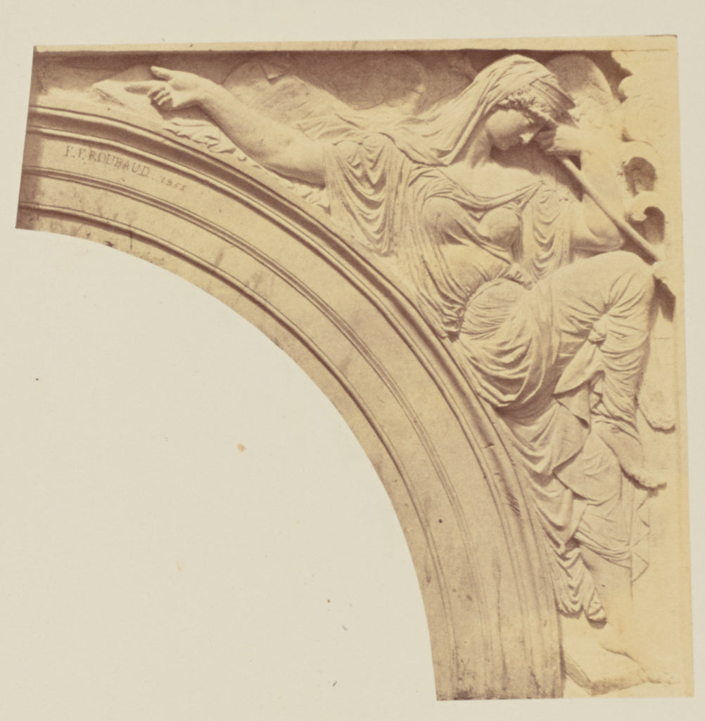 edouard Baldus:["La Philosophie", Sculpture by François Fé, Poster Print Wall Art