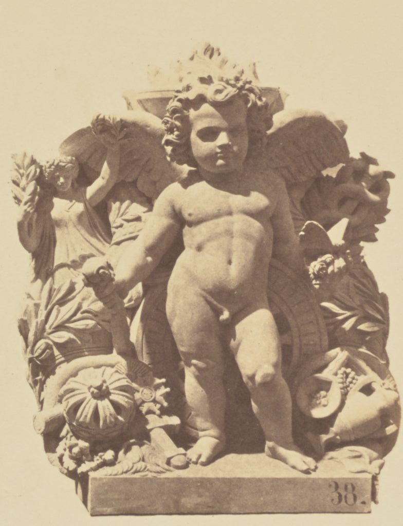 edouard Baldus:["La Fortune", Sculpture by Etienne Montagny,, Poster Print Wall Art