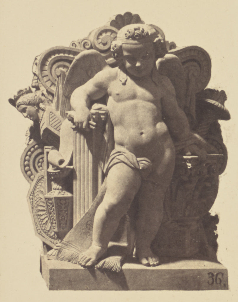 edouard Baldus:["La Renaissance", Sculpture by Louis Eugène,16x12"(A3)Poster