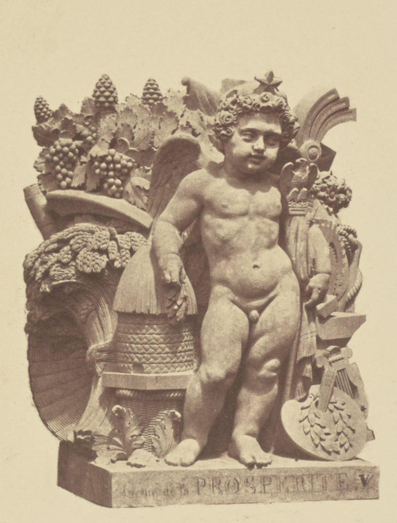 edouard Baldus:["La Prospérité", Sculpture by Jacques Augu, Poster Print Wall Art