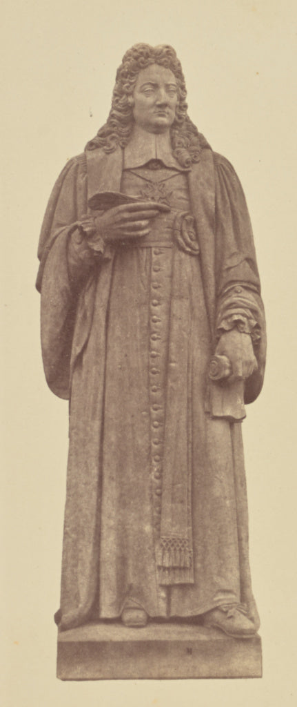 edouard Baldus:["D'Aguesseau", Statue by Louis Caillouet, De, Poster Print Wall Art