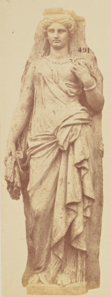 edouard Baldus:[Caryatid by François Jouffroy, Decoration o, Poster Print Wall Art