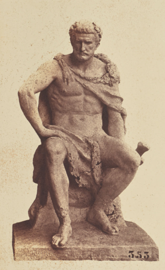 edouard Baldus:["La Fermeté", Sculpture by Pierre-Bernard P, Poster Print Wall Art