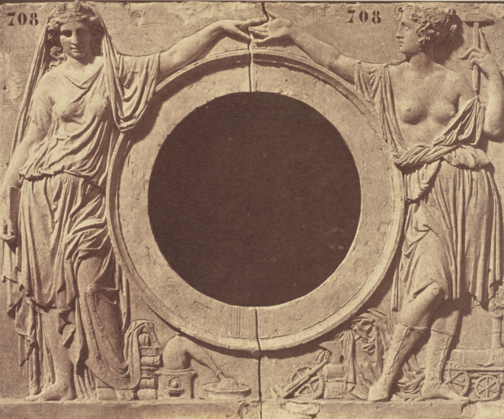 edouard Baldus:["La Science et l'Industrie", Sculpture by Je, Poster Print Wall Art