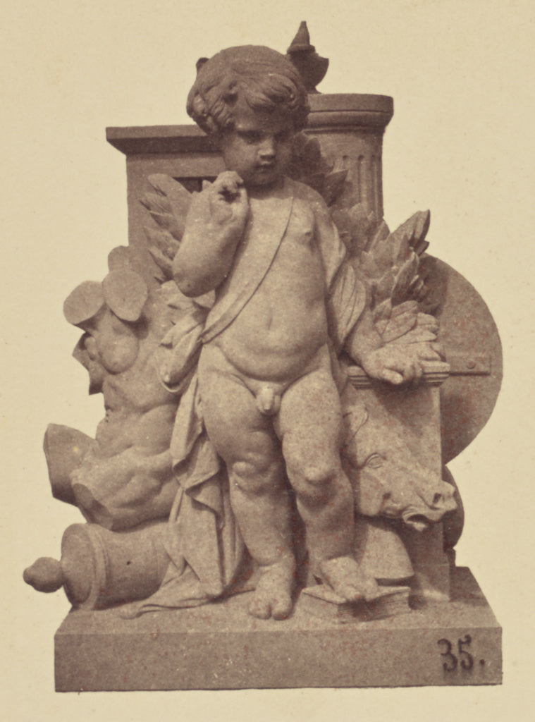 edouard Baldus:["L'Europe", Sculpture by Joseph-Adolphe-Alex, Poster Print Wall Art