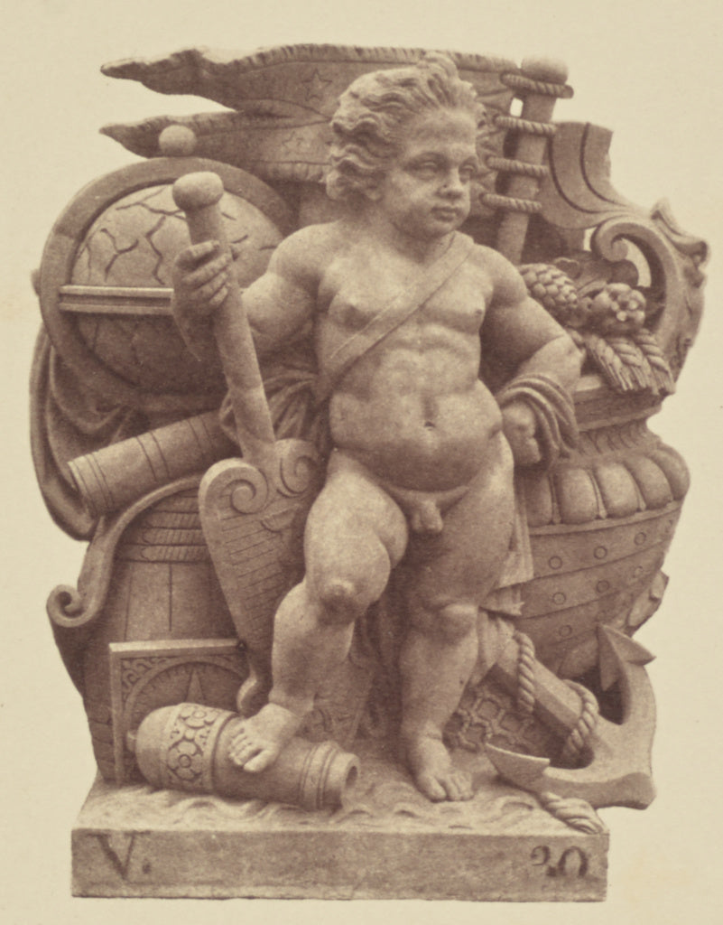 edouard Baldus:["La Navigation", Sculpture by Pierre Travaux, Poster Print Wall Art