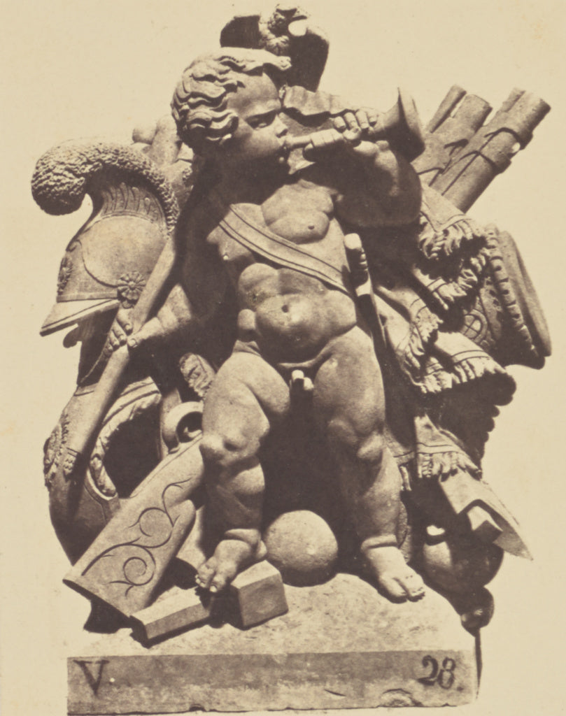 edouard Baldus:["Le Guerre", Sculpture by Democrito Gandolph, Poster Print Wall Art