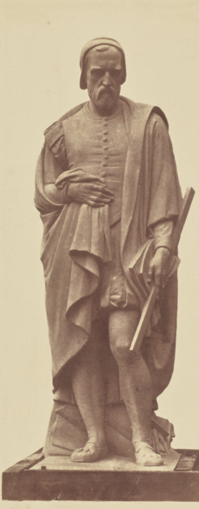 edouard Baldus:["Chambiges", Statue by Jules Droz, Decoratio, Poster Print Wall Art