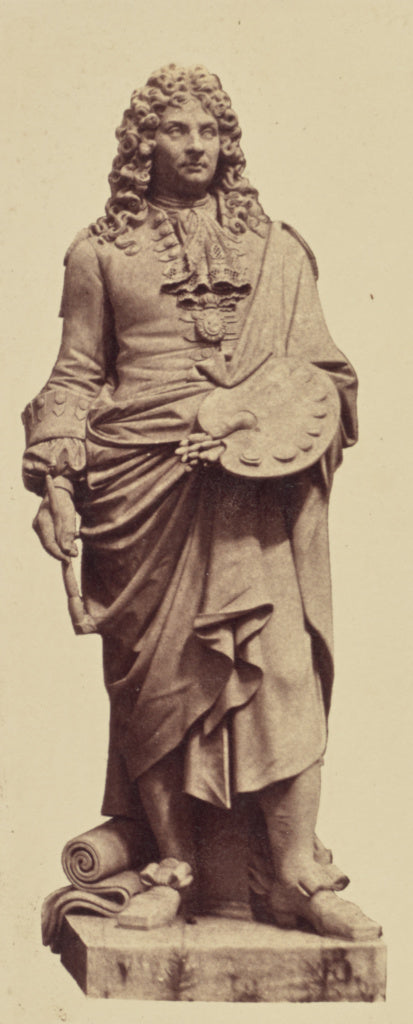 edouard Baldus:["Le Brun", Statue by Jean Claude Petit, Deco, Poster Print Wall Art