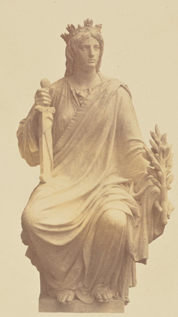 edouard Baldus:["La France", Sculpture by Augustin Alexandre, Poster Print Wall Art