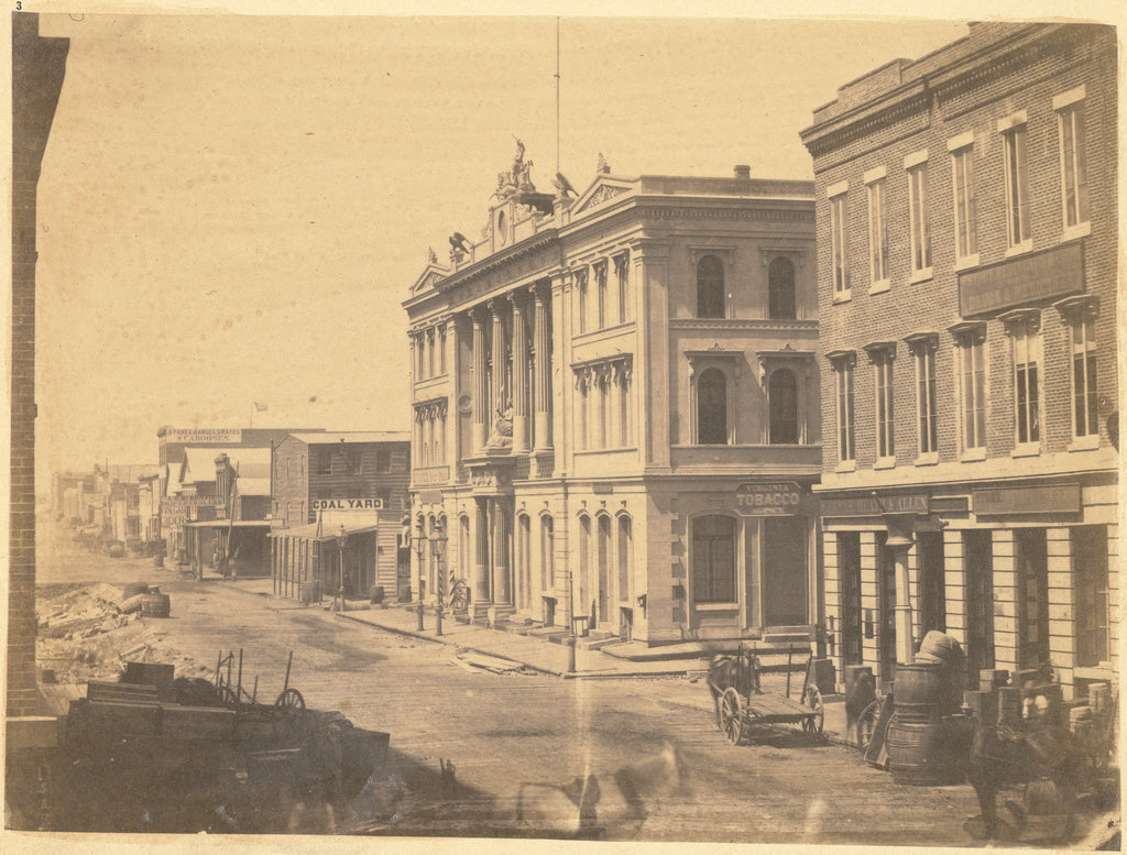 George R. Fardon:Merchant's Exchange, on Battery Street, Poster Print Wall Art