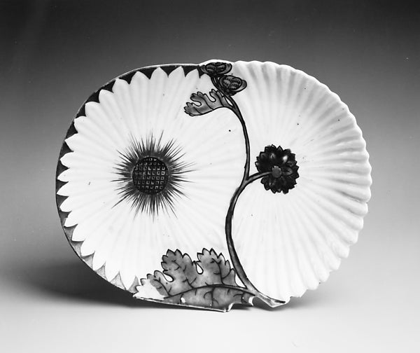 Molded Dish with Chrysanthemum Design c1650,Classic Ming China Image,  Poster Print Wall Art