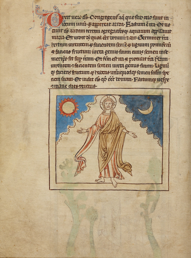Unknown:The Creation of the Sun, Moon, and Stars, Poster Print Wall Art