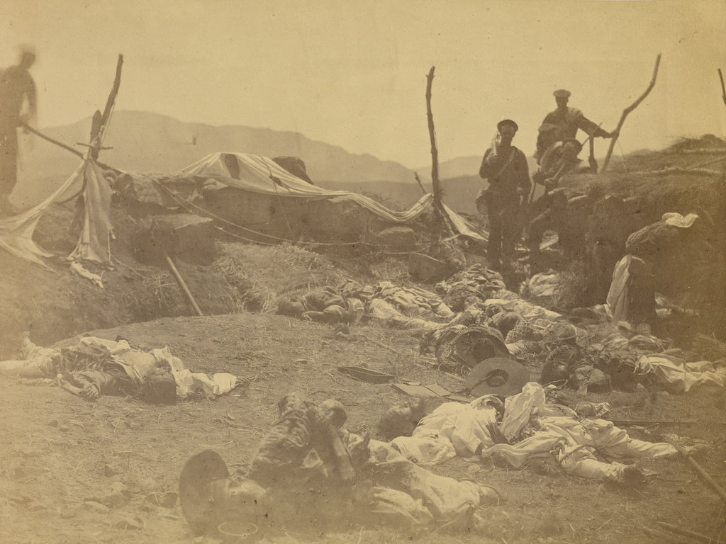 Felice Beato:After capture of 2nd Fort Corea - view of dead , Poster Print Wall Art