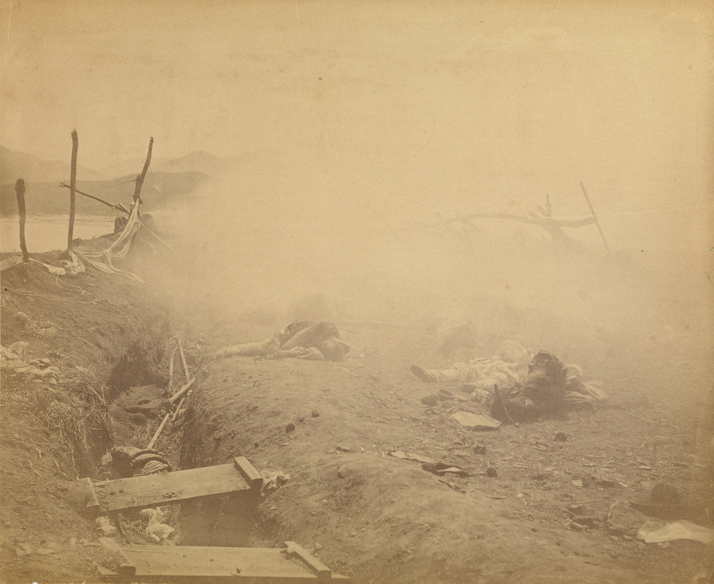 Felice Beato:Interior of 2nd Fort Captured Marine Redout, Poster Print Wall Art