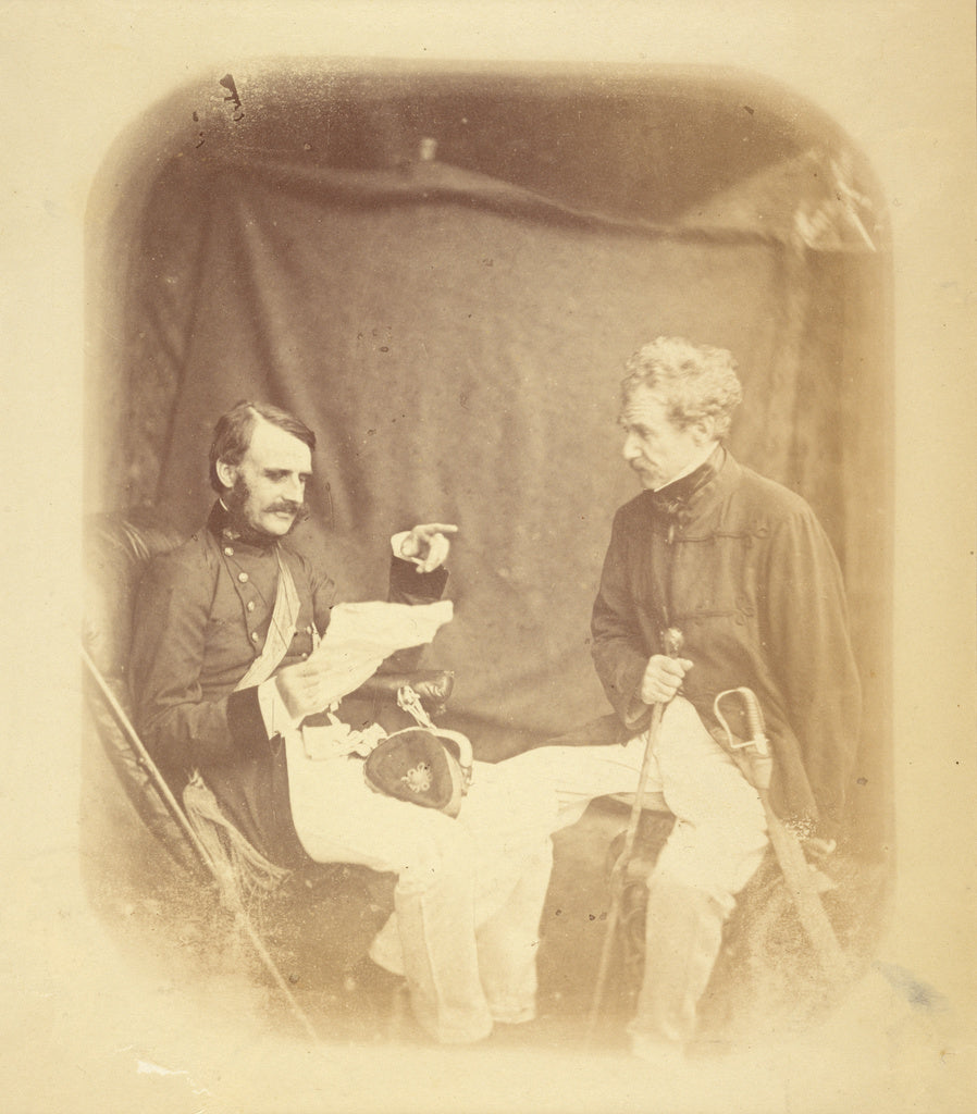 Felice Beato:Sir John Campbell and Sir William Mansfield, Poster Print Wall Art