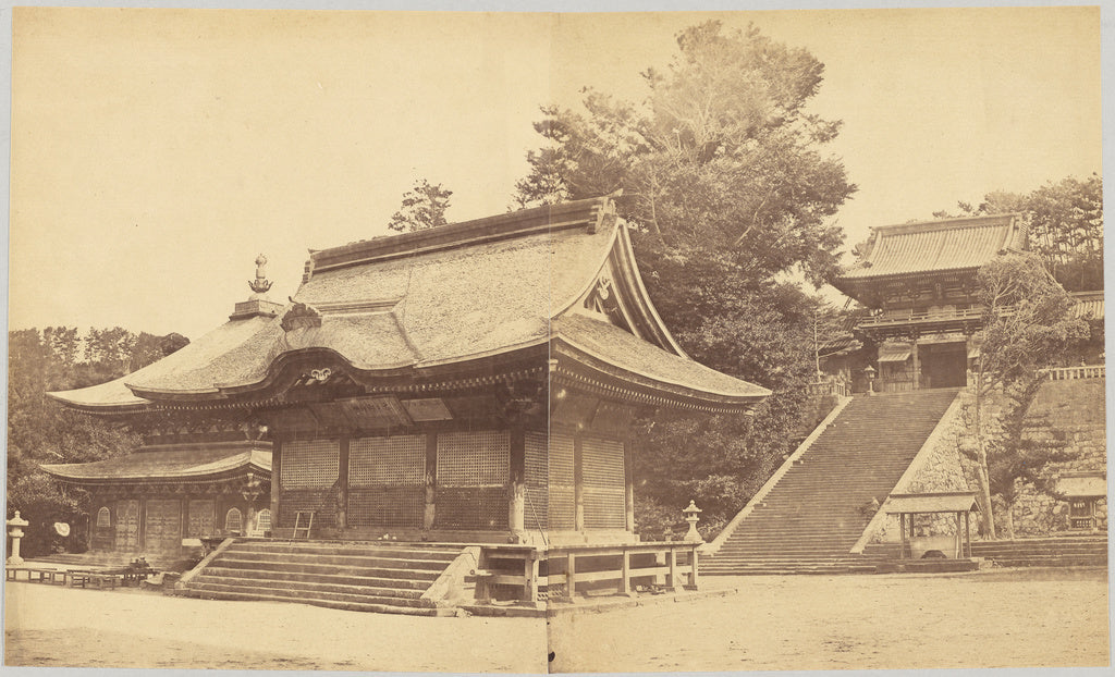 Felice Beato:[Shrine dedicated to Hachiman in Kamakura], Poster Print Wall Art