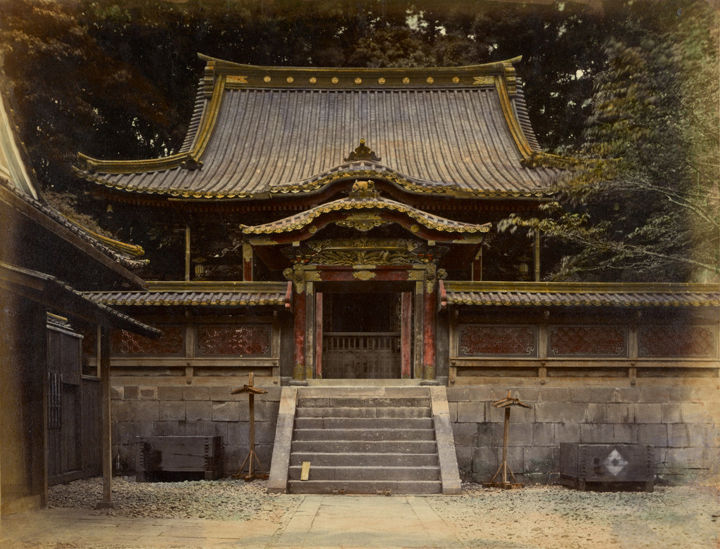 Felice Beato:Gateway Kurohozon, Shiba, Poster Print Wall Art