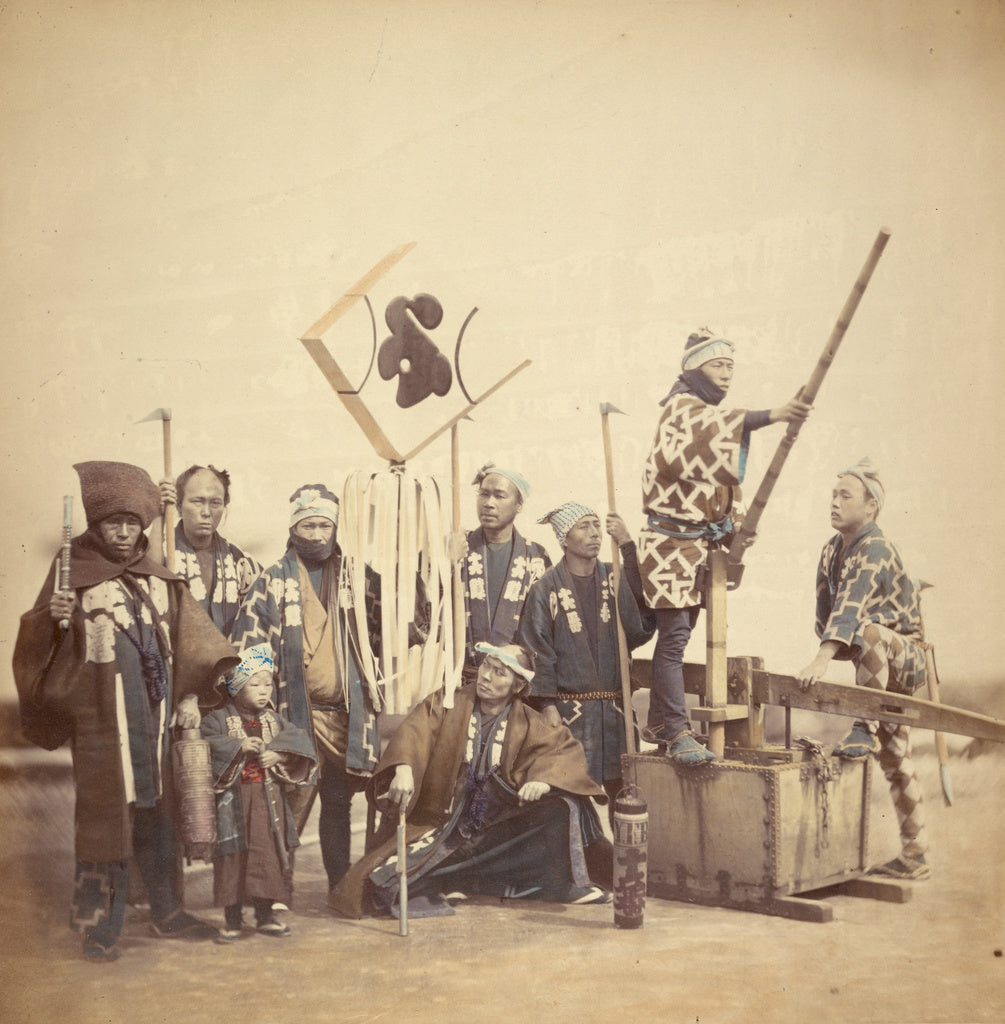 Felice Beato:Firemen in Traditional Costume, Poster Print Wall Art