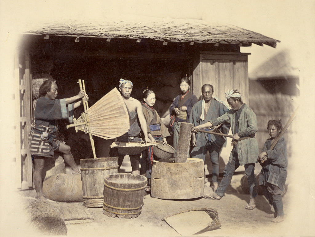 Felice Beato:Preparation of the Rice, Poster Print Wall Art