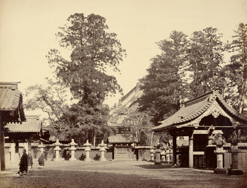 Felice Beato:[Temple at Shiba], Poster Print Wall Art