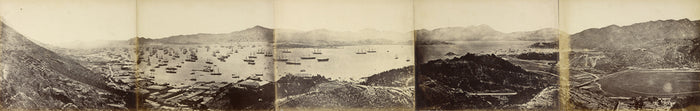Felice Beato:Panorama of Hong Kong, taken from Happy Valley,16x12