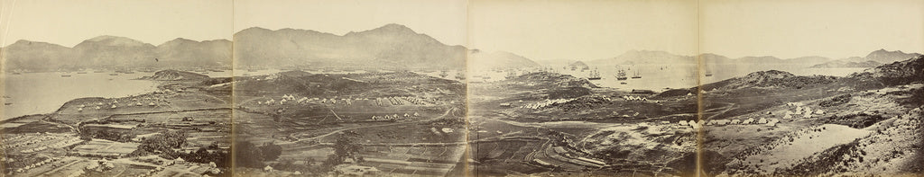 Felice Beato:Panorama - First Arrival of Chinese Expeditiona, Poster Print Wall Art