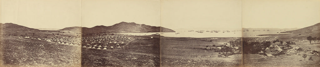 Felice Beato:Panorama - Odin Bay, Poster Print Wall Art
