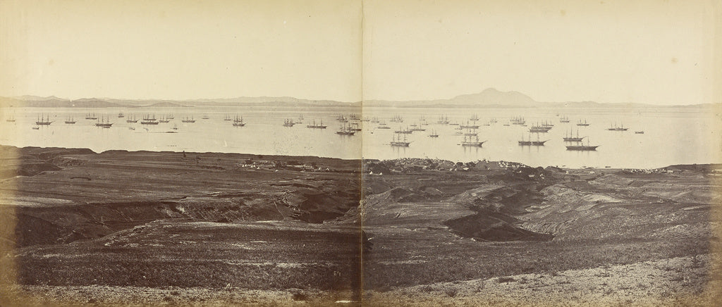Felice Beato:Panorama - Talien Whan Bay, Poster Print Wall Art