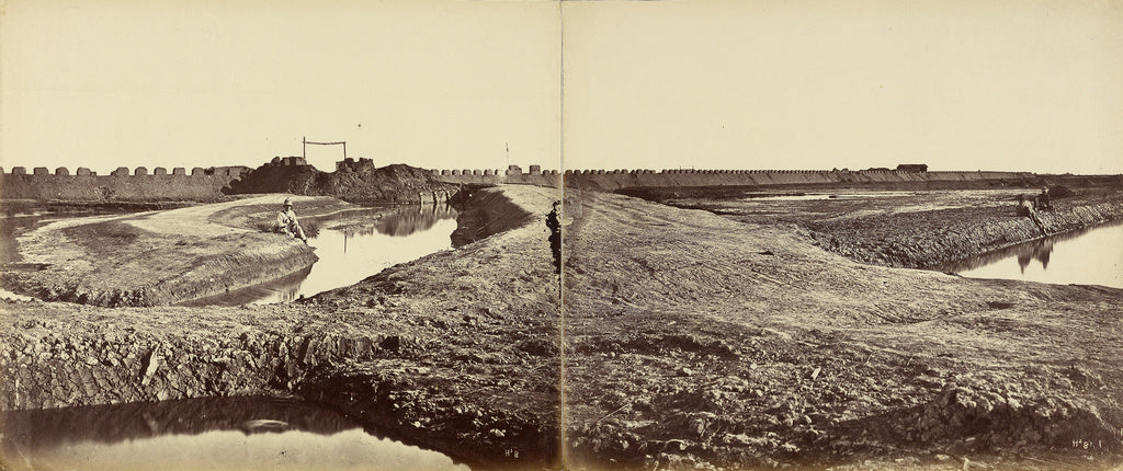 Felice Beato:Tangkoo Fort after its Capture, Showing the Fre, Poster Print Wall Art