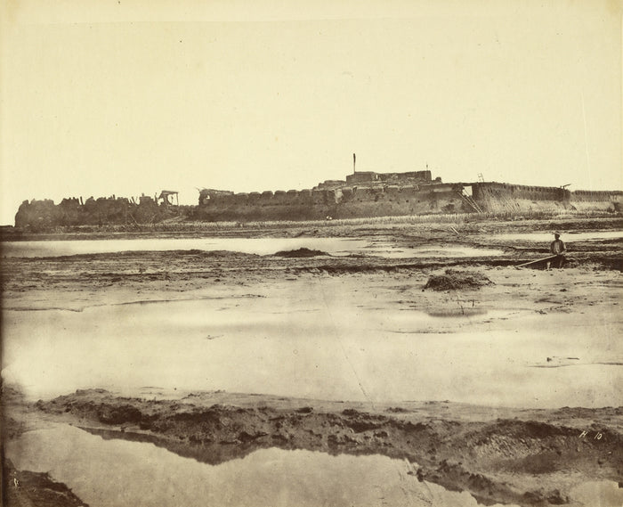 Felice Beato:Exterior of North Fort on Peiho River, showing ,16x12