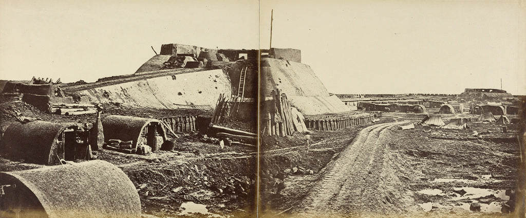 Felice Beato:[Interior of the Second North Fort, After its S, Poster Print Wall Art
